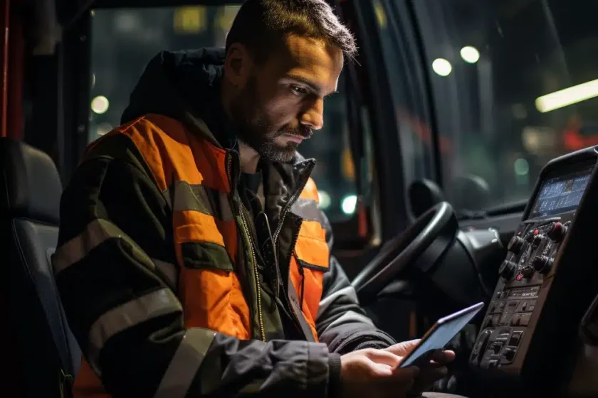 lkw fahrer verbunden über sovial