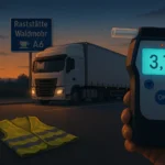 Dauerrausch auf der A6: Lkw-Fahrer Raststätte Waldmohr, bleibt mit 3,7 Promille tagelang stehen